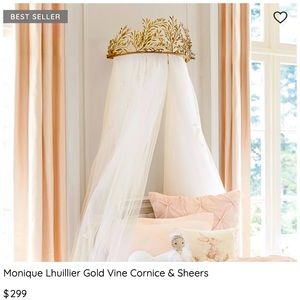 Monique Lhuillier x Pottery Barn Kids Gold Vine Cornice and Sheers